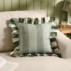 Birdie Stripe Ruffle Cushion From £28.89