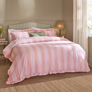 Birdie Stripe Ruffle Bedding Set From £28.05