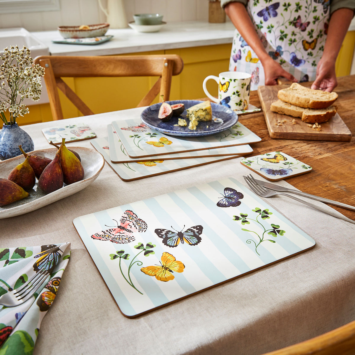 Ulster Weavers Butterfly Grove Pack of 4 Coasters Blue