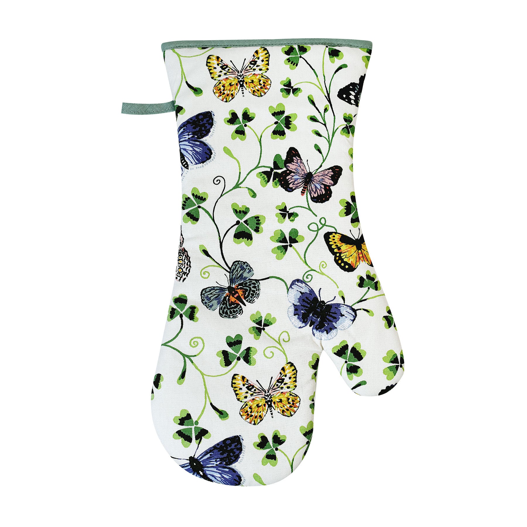 Ulster Weavers Butterfly Grove Thermal Gauntlet Oven Glove Blue