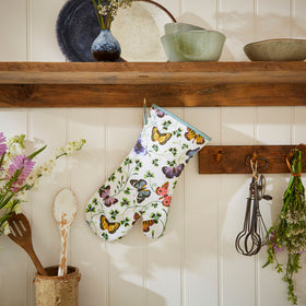 Ulster Weavers Butterfly Grove Thermal Gauntlet Oven Glove Blue