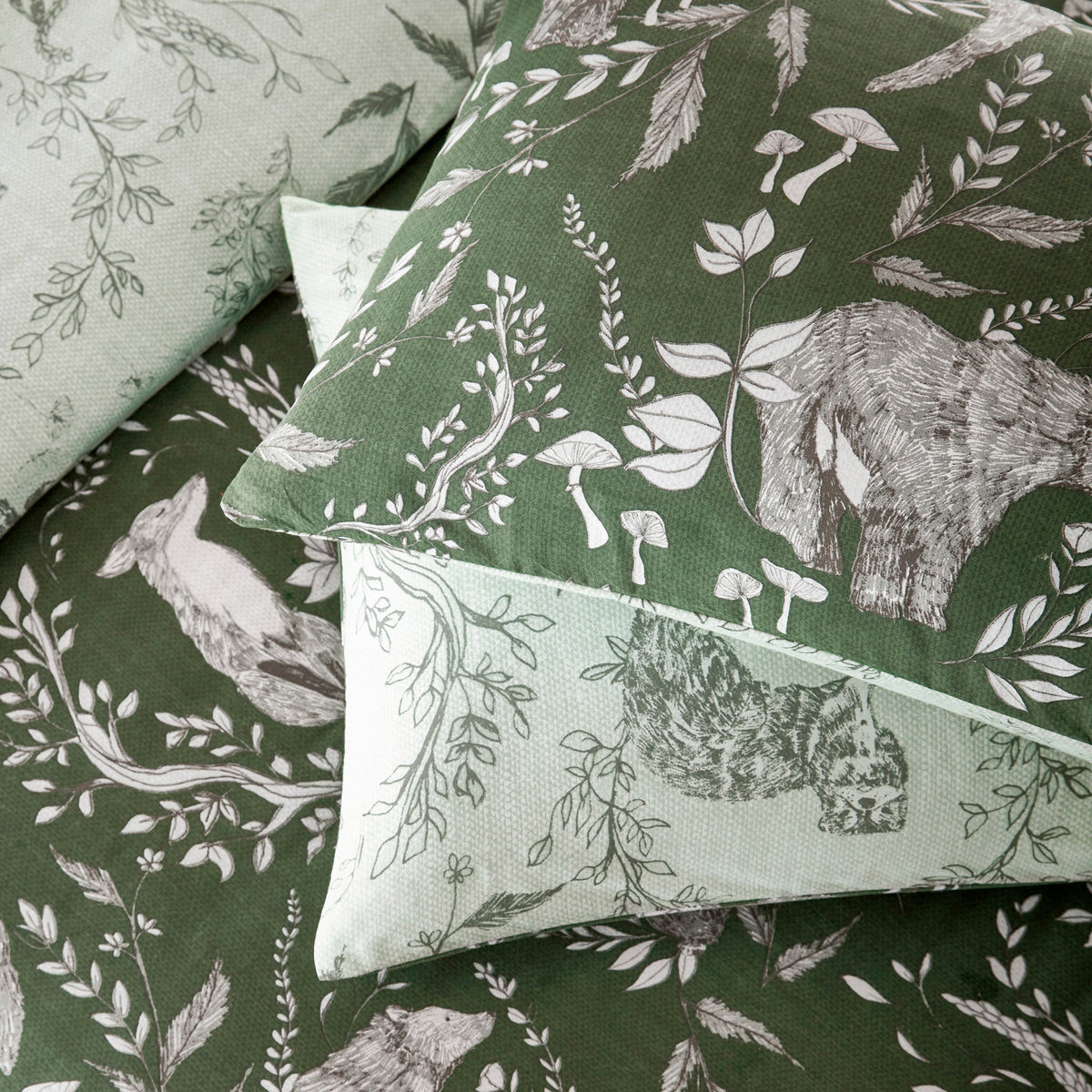 Furn Buckthorn Woodland Duvet Cover Bedding Set Evergreen
