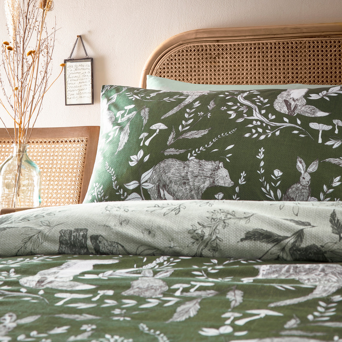 Furn Buckthorn Woodland Duvet Cover Bedding Set Evergreen