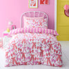 Bedlam Bow and Stripes Duvet Cover Bedding Set Pink