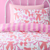 Bedlam Bow and Stripes Duvet Cover Bedding Set Pink