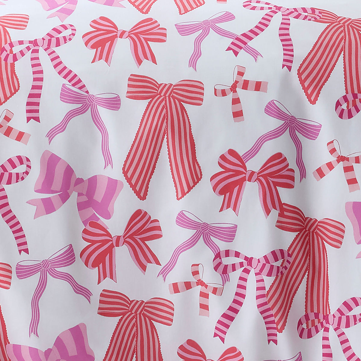 Bedlam Bow and Stripes Duvet Cover Bedding Set Pink
