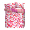 Bedlam Bow and Stripes Duvet Cover Bedding Set Pink