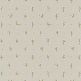 ANTE DECOR Ballerinas Printed Cotton Fabric Cream