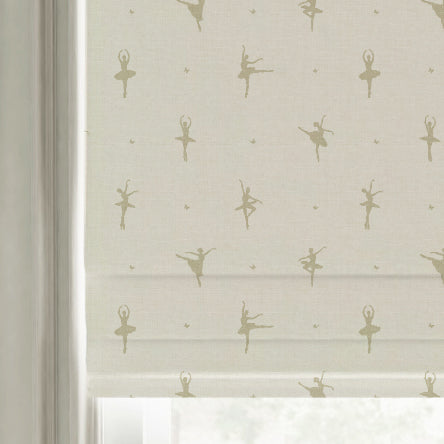 ANTE DECOR Ballerinas Printed Cotton Made To Measure Roman Blind Cream