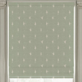 ANTE DECOR Ballerinas Printed Cotton Made To Measure Roman Blind Mint