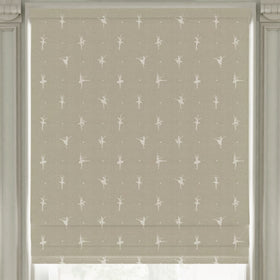 ANTE DECOR Ballerinas Printed Cotton Made To Measure Roman Blind Toasted Marshmallow