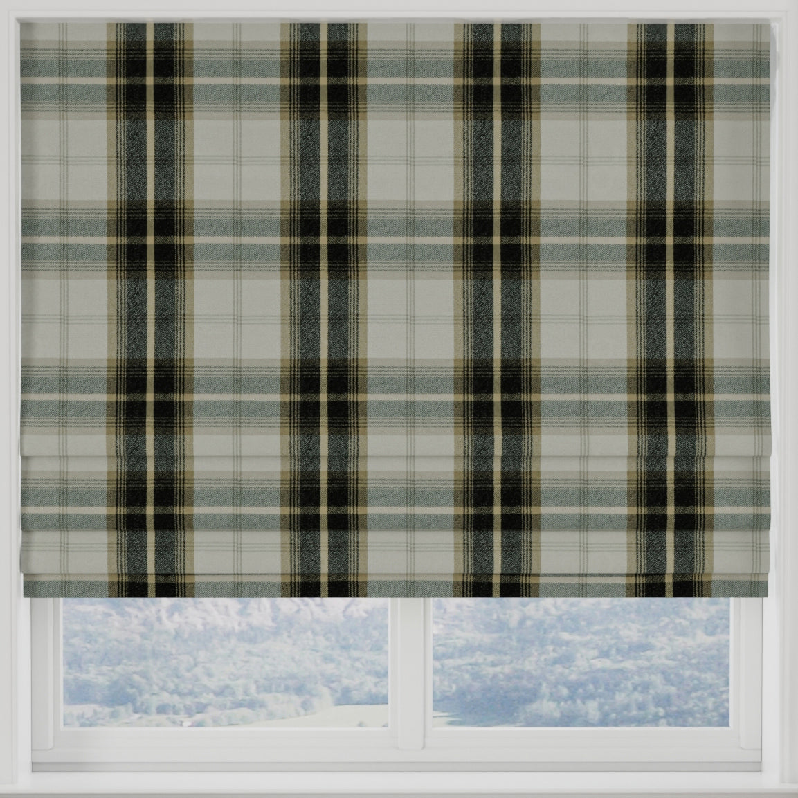 Balmoral Made to Measure Roman Blind Charcoal
