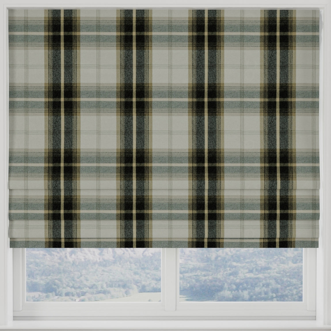 Balmoral Made to Measure Roman Blind Charcoal