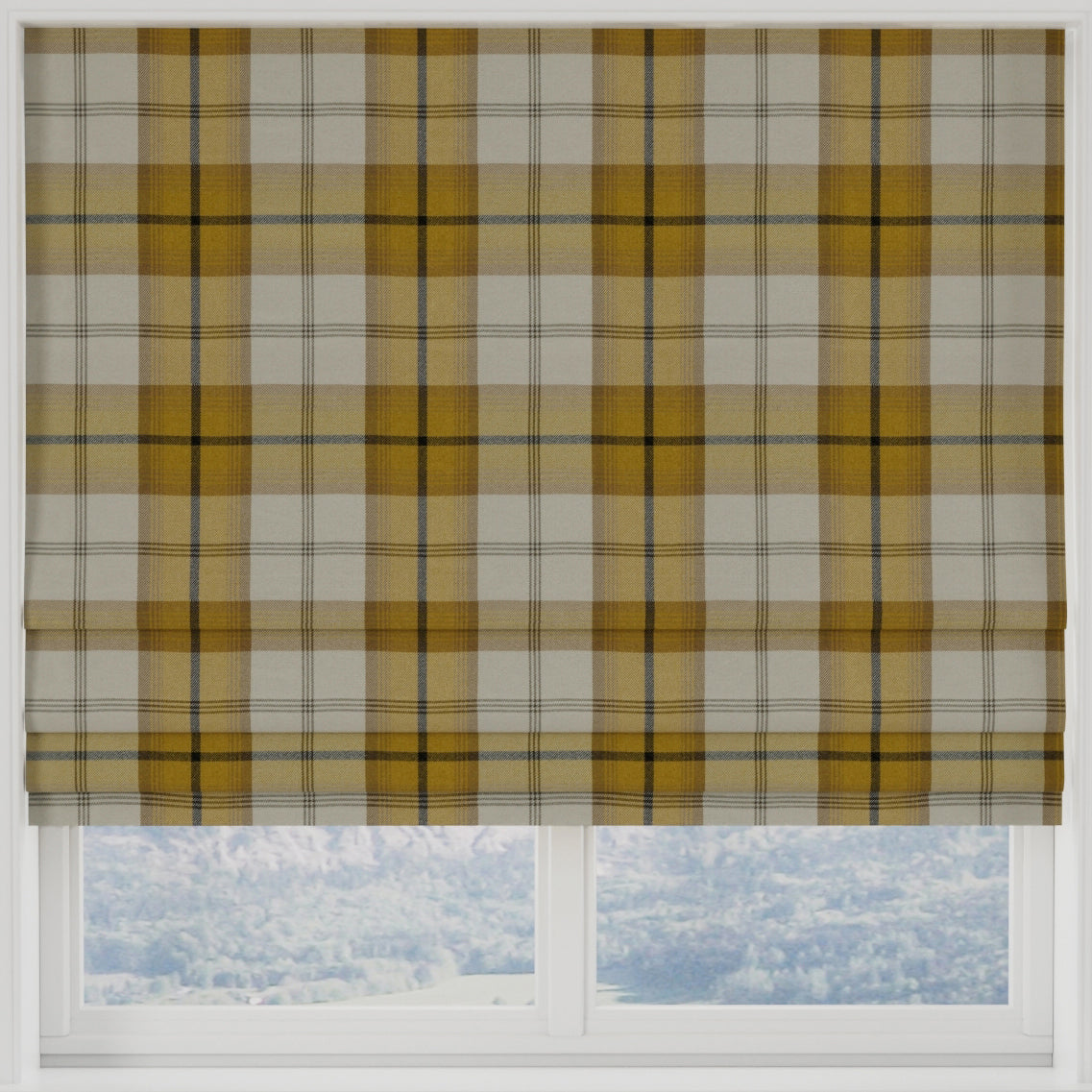 Balmoral Made to Measure Roman Blind Ochre