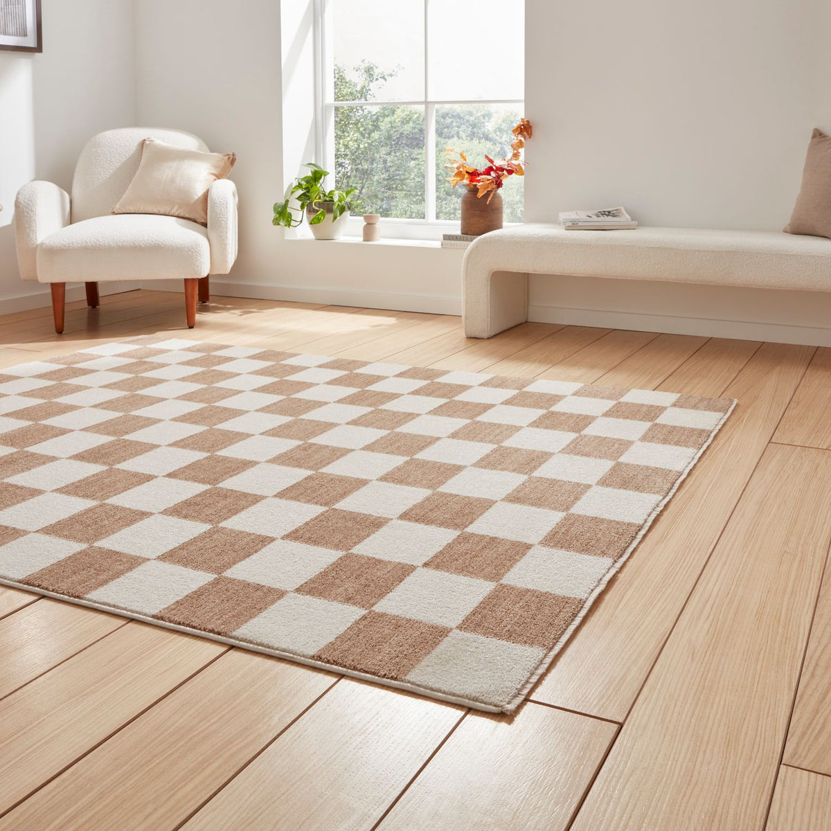 Baltimore 66618 Smooth Pile Rug Beige