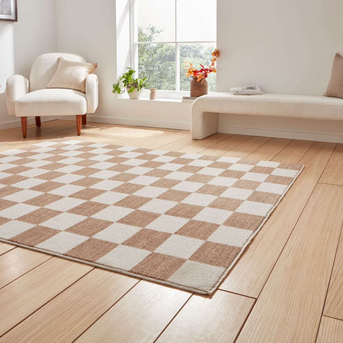 Baltimore 66618 Smooth Pile Rug Beige