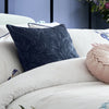 Laura Ashley Barley Embossed 50cm x 50cm Filled Cushion Midnight Navy