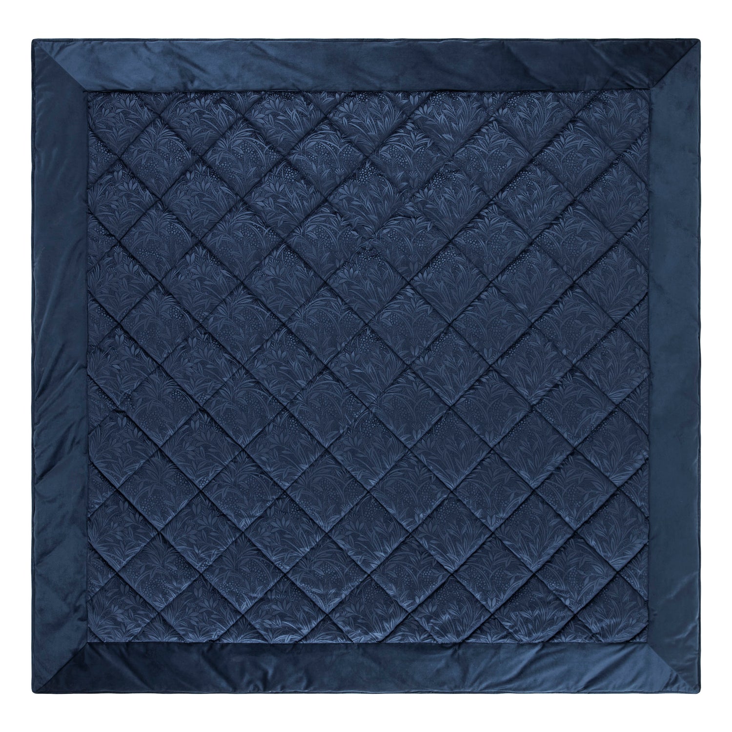 Laura Ashley Barley Embossed 235cm x 235cm Bedspread Navy