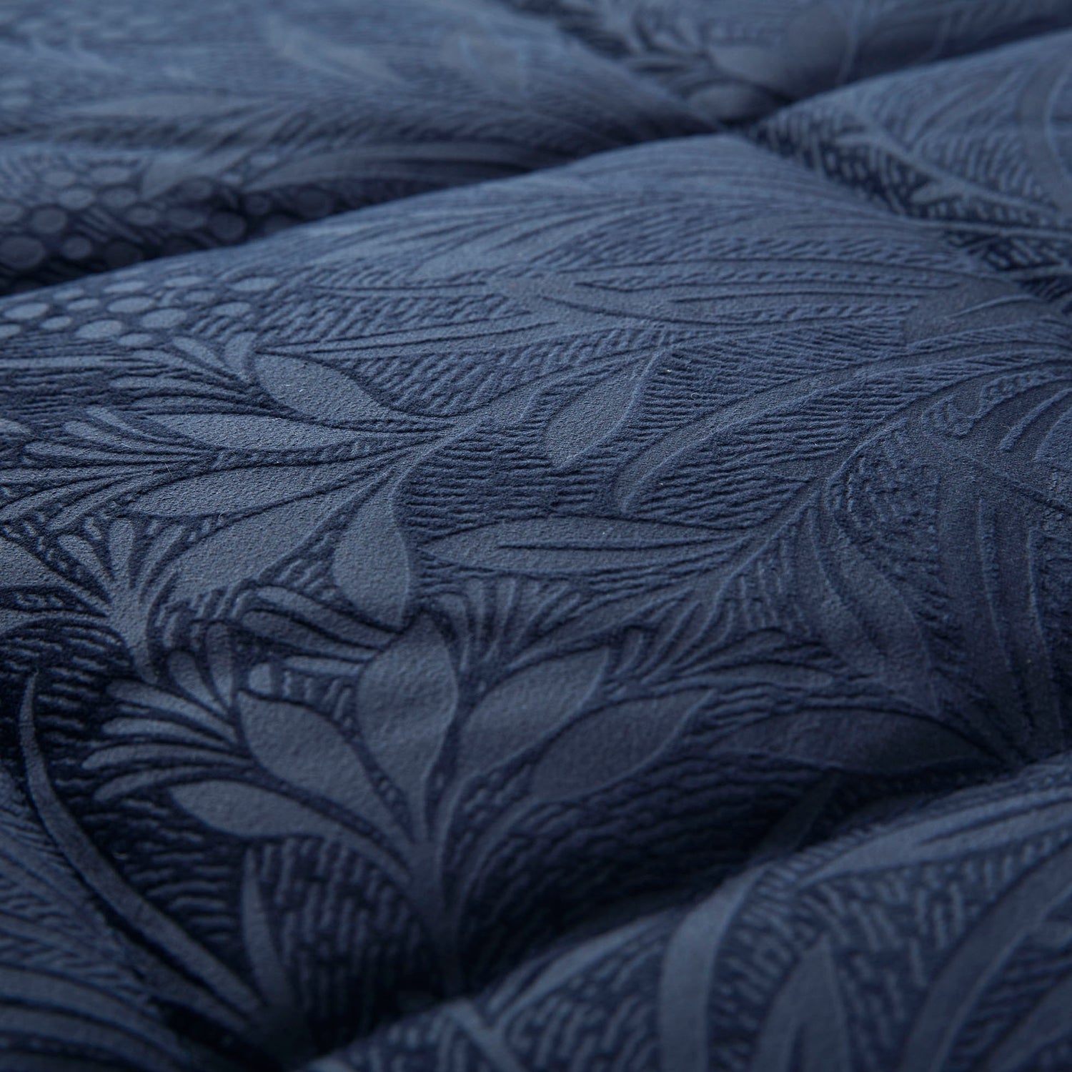 Laura Ashley Barley Embossed 235cm x 235cm Bedspread Navy