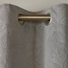 Laura Ashley Barley Embossed Ready Made Eyelet Curtains Steel Grey