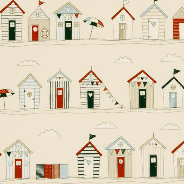 Beach Huts Fabric