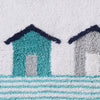 Beach Huts Bath Mat Blue