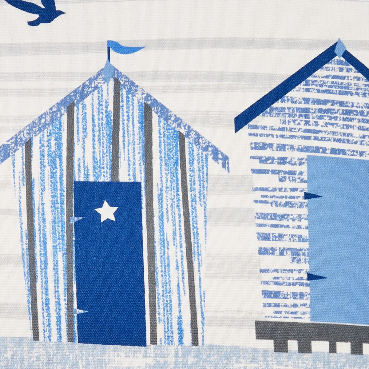 Fusion Beach Huts 43cm x 43cm Outdoor Filled Cushion Blue