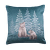 Dreams & Drapes Bear Walks Filled Cushion 43cm x 43cm Teal