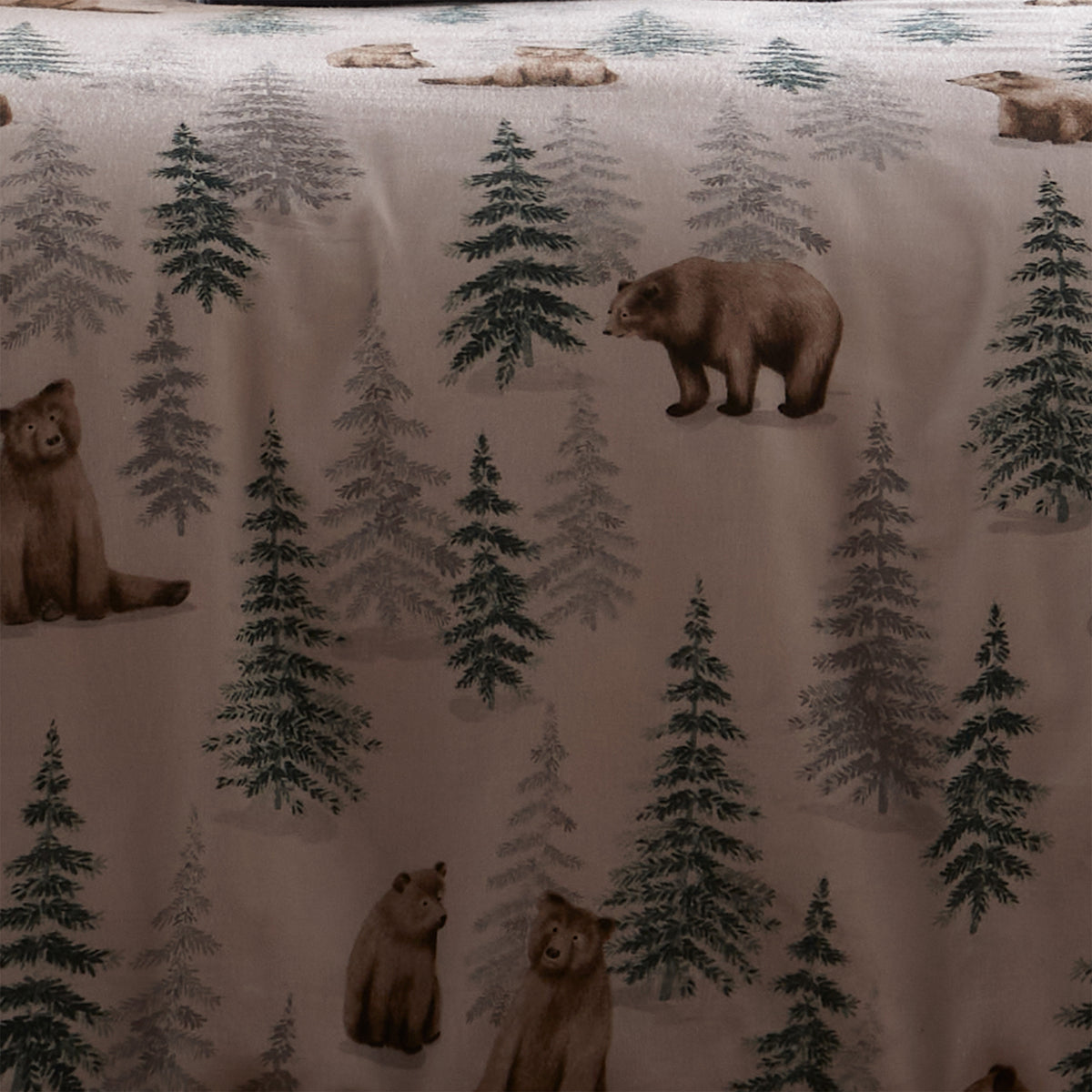 Dreams & Drapes Bear Walks Duvet Cover Bedding Set Natural
