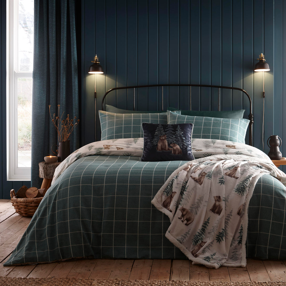 Dreams & Drapes Bear Walks Duvet Cover Bedding Set Natural