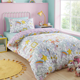 Bedlam Doodle Hobby Duvet Cover Bedding Set Multi