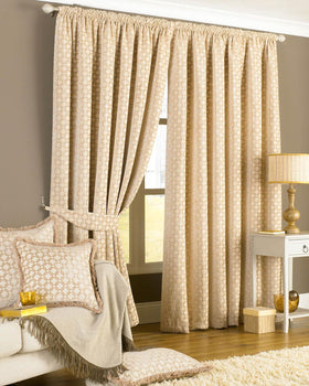 Belmont Ready Made Lined Curtains Beige