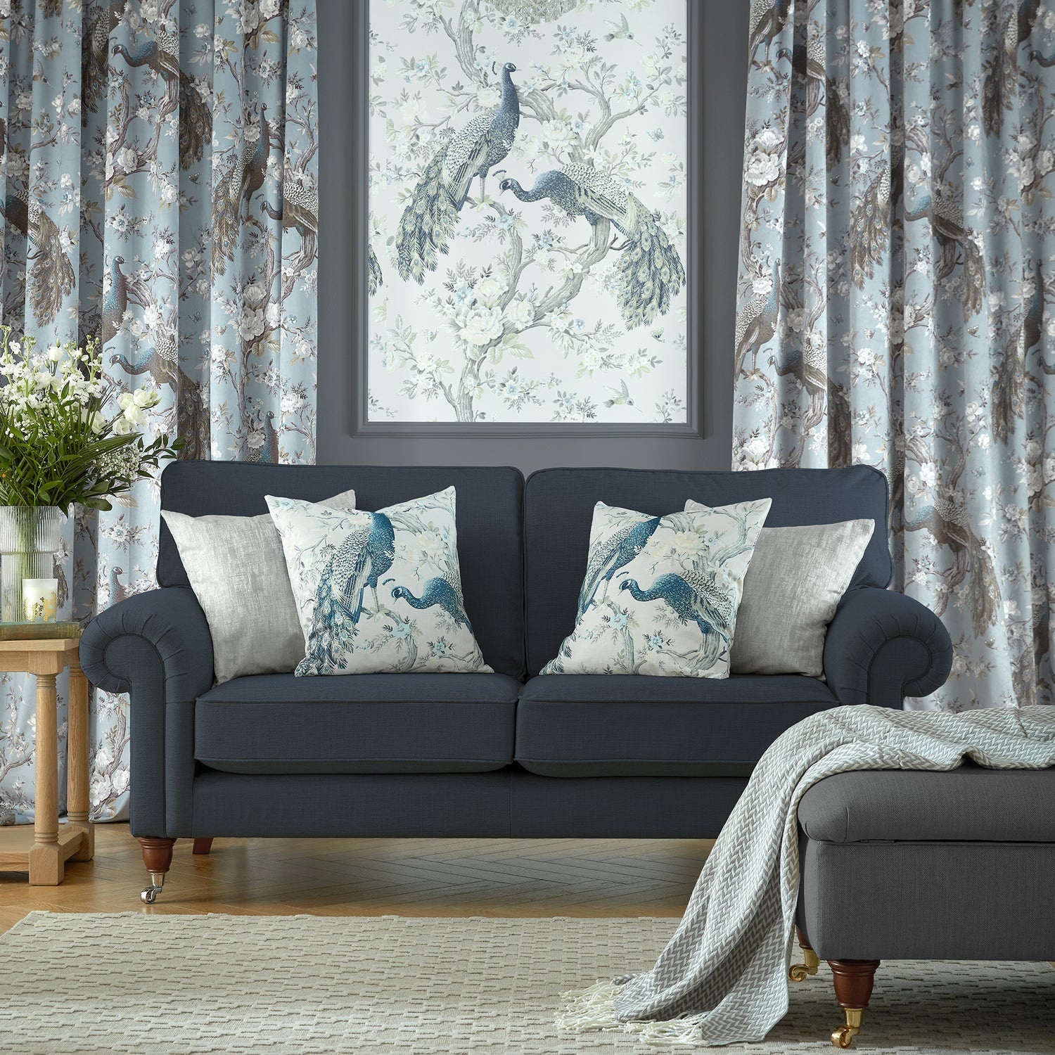 Laura Ashley Belvedere Fabric Midnight