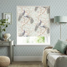 Laura Ashley Belvedere Thermal Blackout Ready Made Roller Blind Duckegg