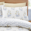 Bianca Eloise Floral Reversible Duvet Cover Bedding Set Blue