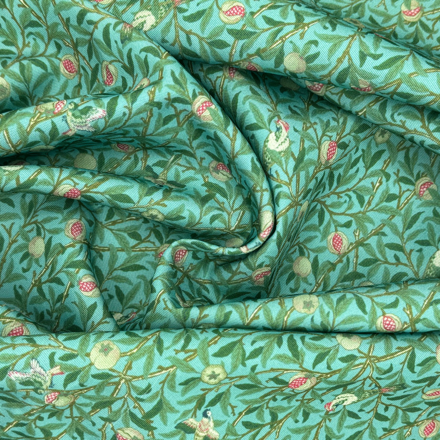 William Morris Birds & Pomegranate Outdoor Fabric Duckegg