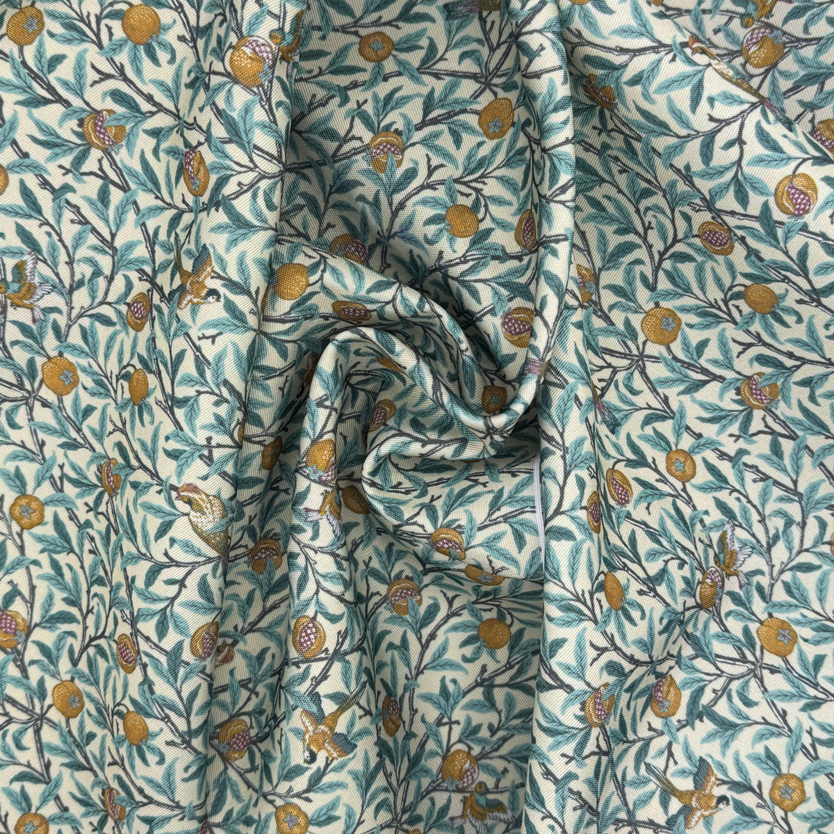 William Morris Birds & Pomegranate Outdoor Fabric Kingfisher