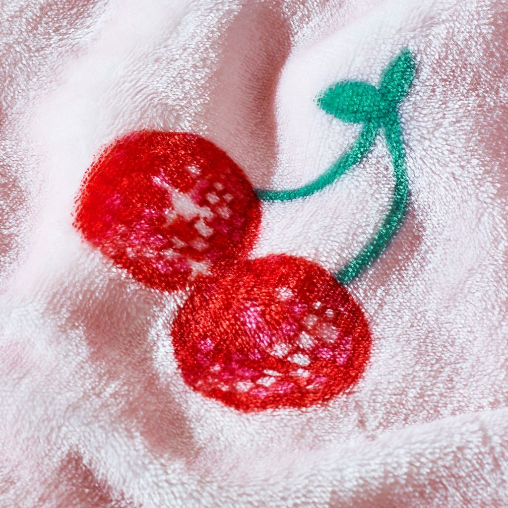 Catherine Lansfield Disco Cherries 200cm x 240cm Bedspread Pink