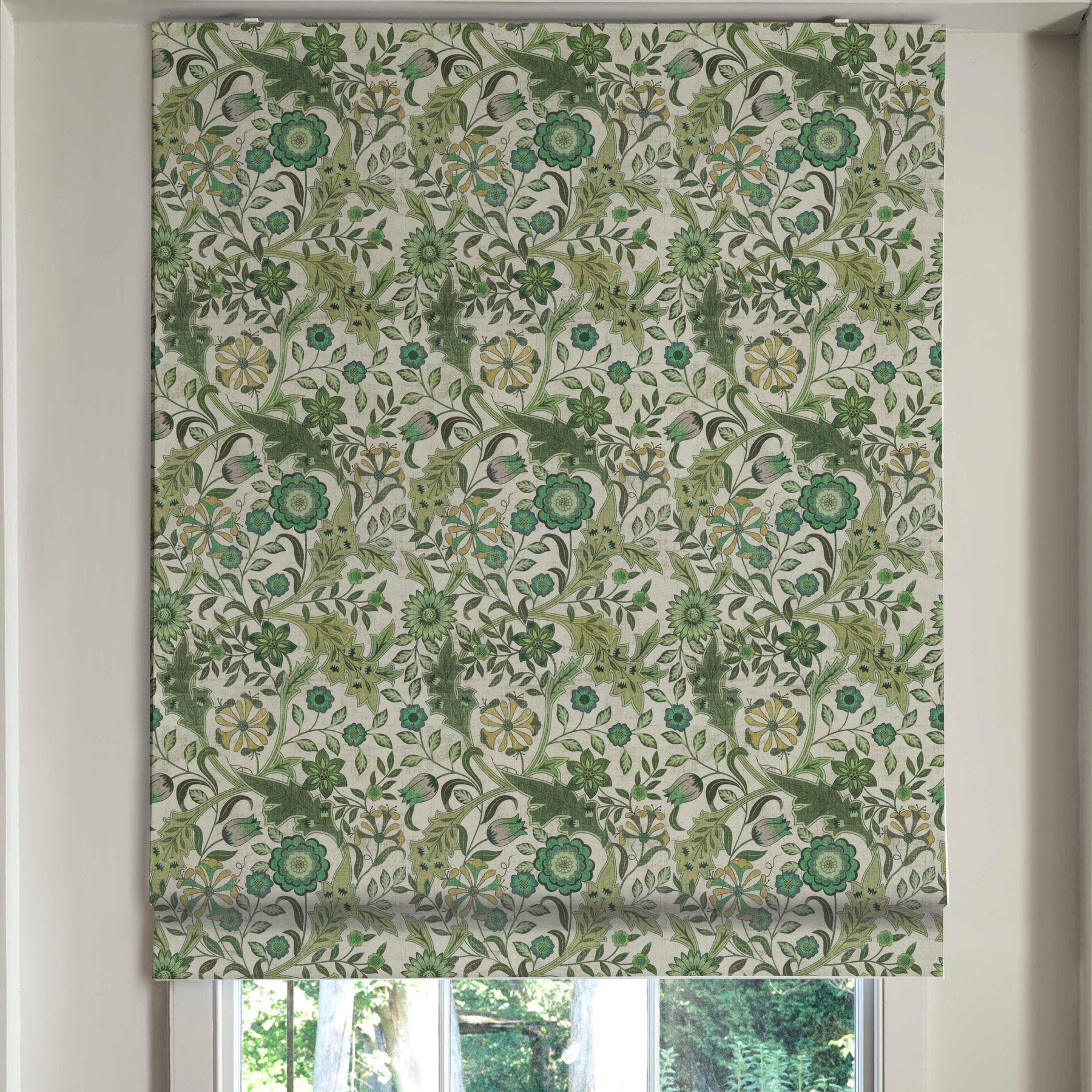 Linda Barker Home Agra Made To Measure Roman Blind Emerald