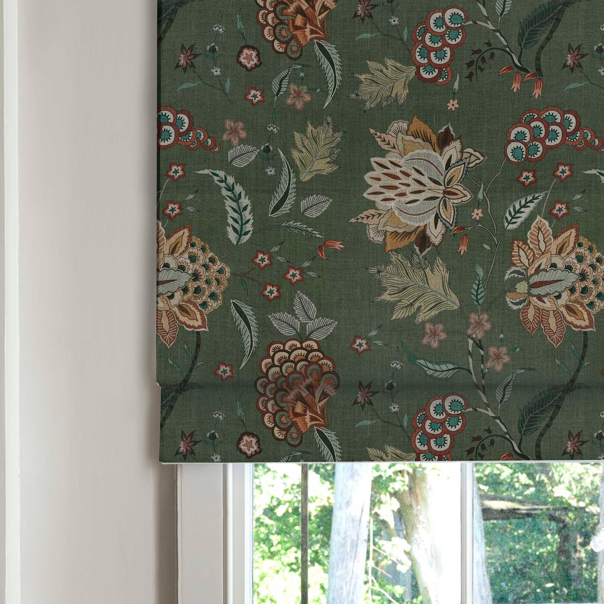 Linda Barker Home Chennai Blackout Made To Measure Roman Blind Emerald