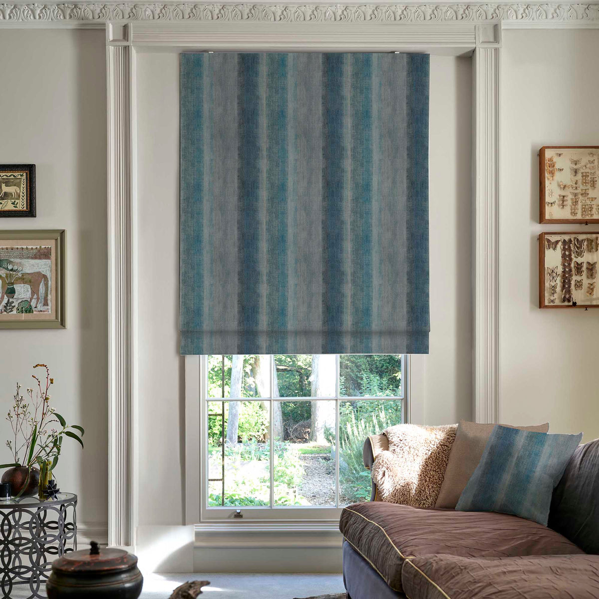 Linda Barker Home Bidar Blackout Made To Measure Roman Blind Saphire