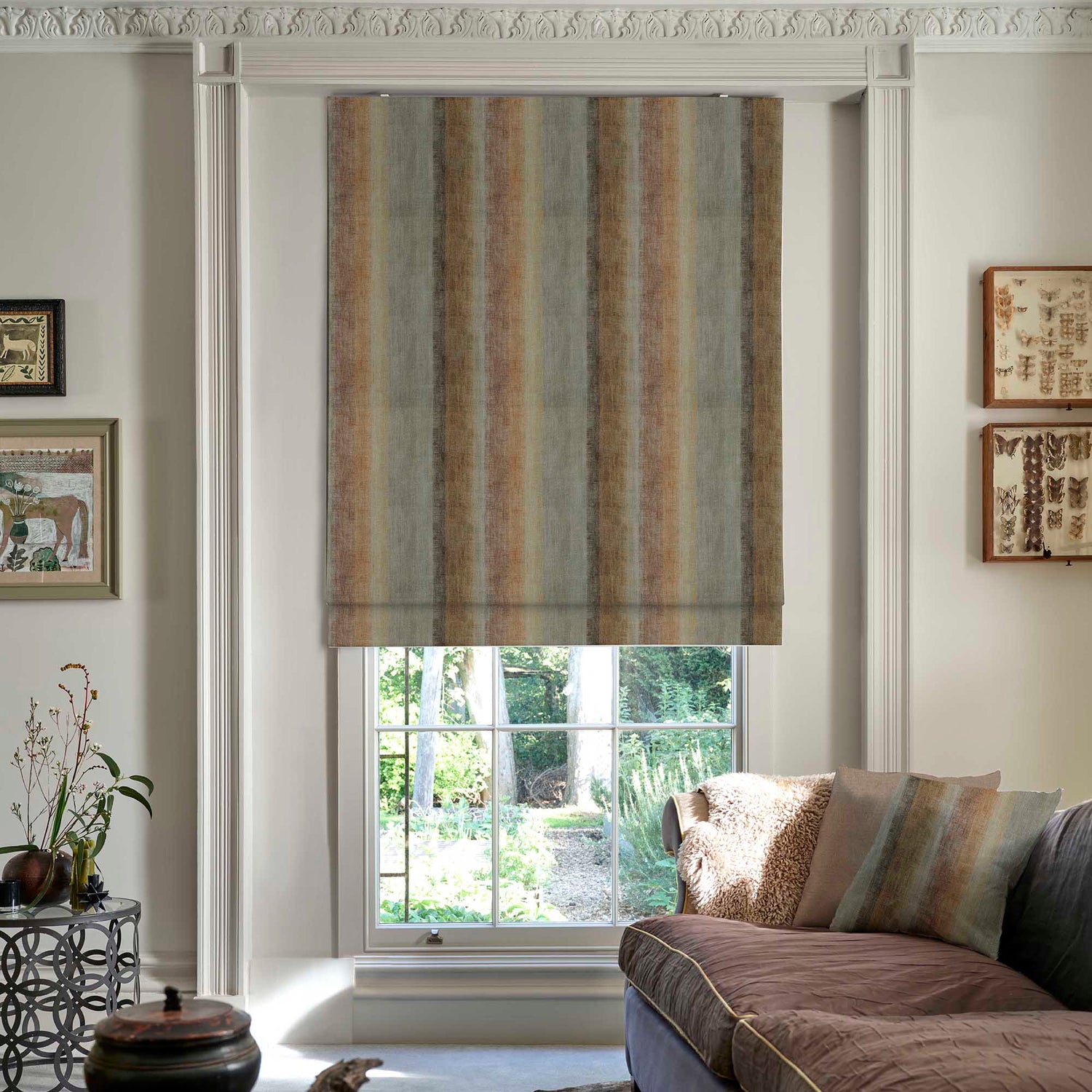 Linda Barker Home Bidar Blackout Made To Measure Roman Blind Mushroom