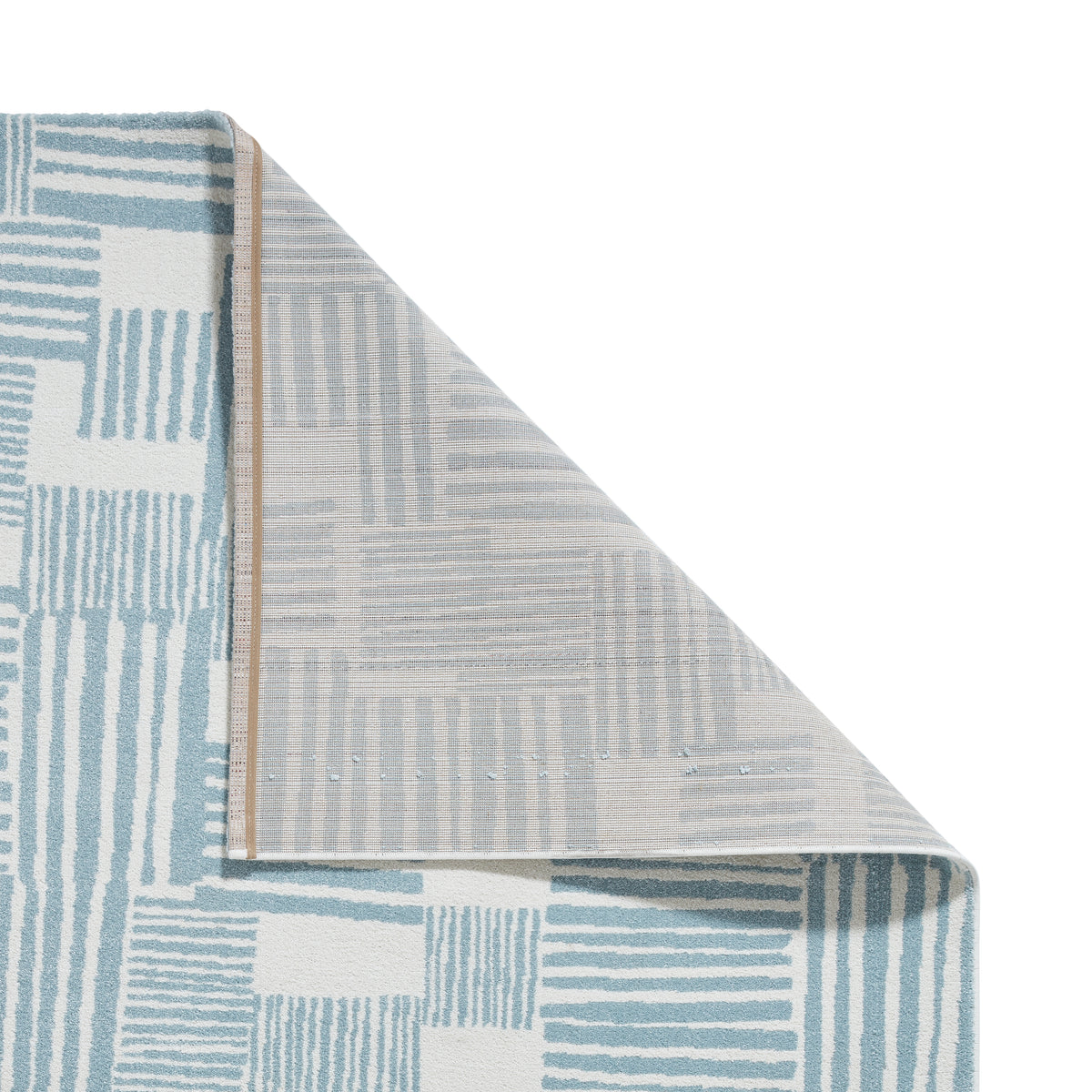 Catherine Lansfield Blocks Modern Abstract Rug Blue