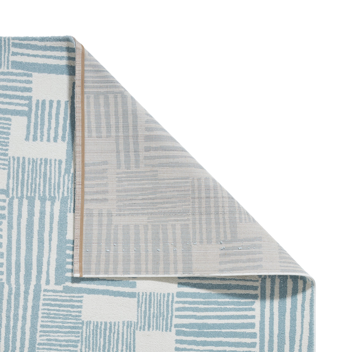 Catherine Lansfield Blocks Modern Abstract Rug Blue