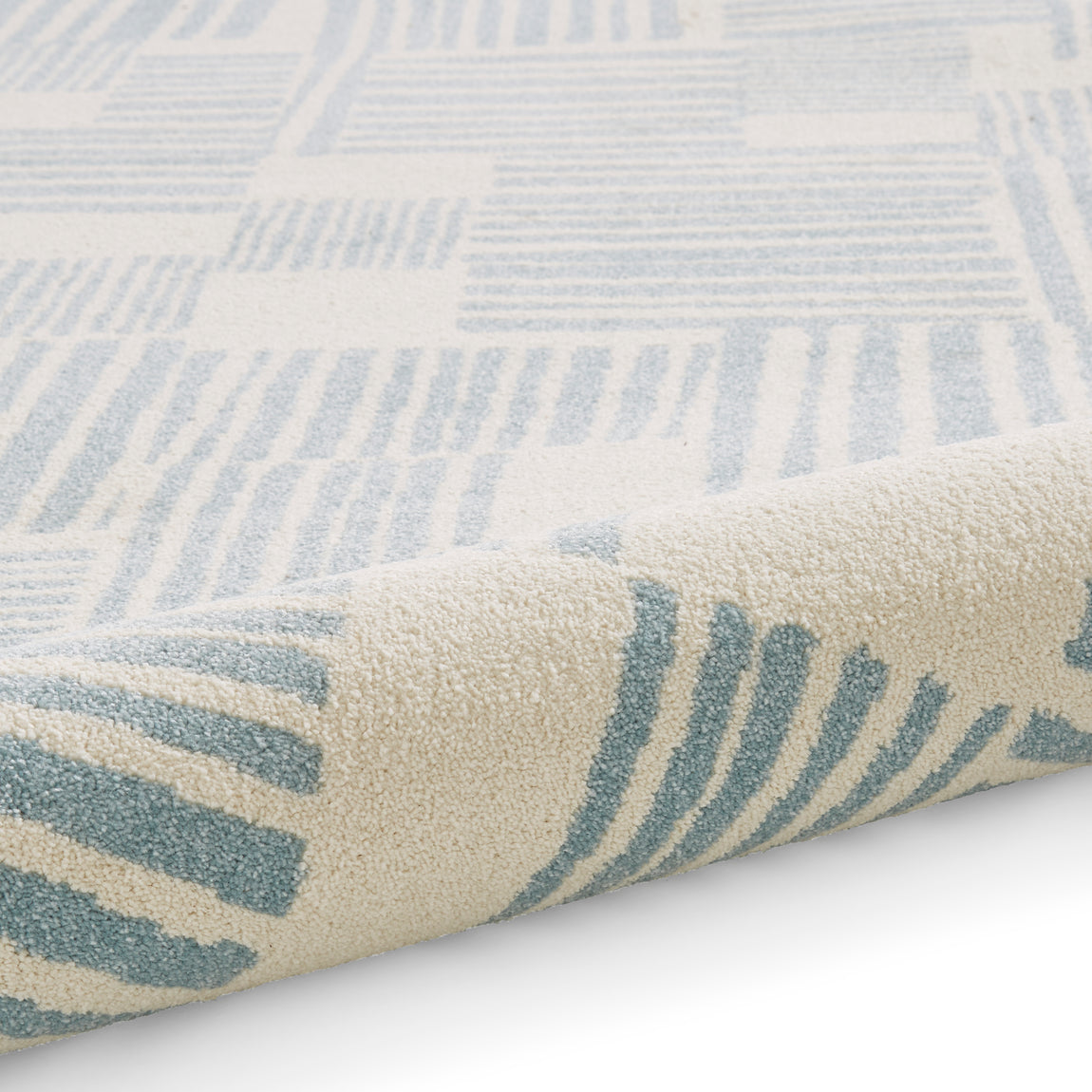 Catherine Lansfield Blocks Modern Abstract Rug Blue