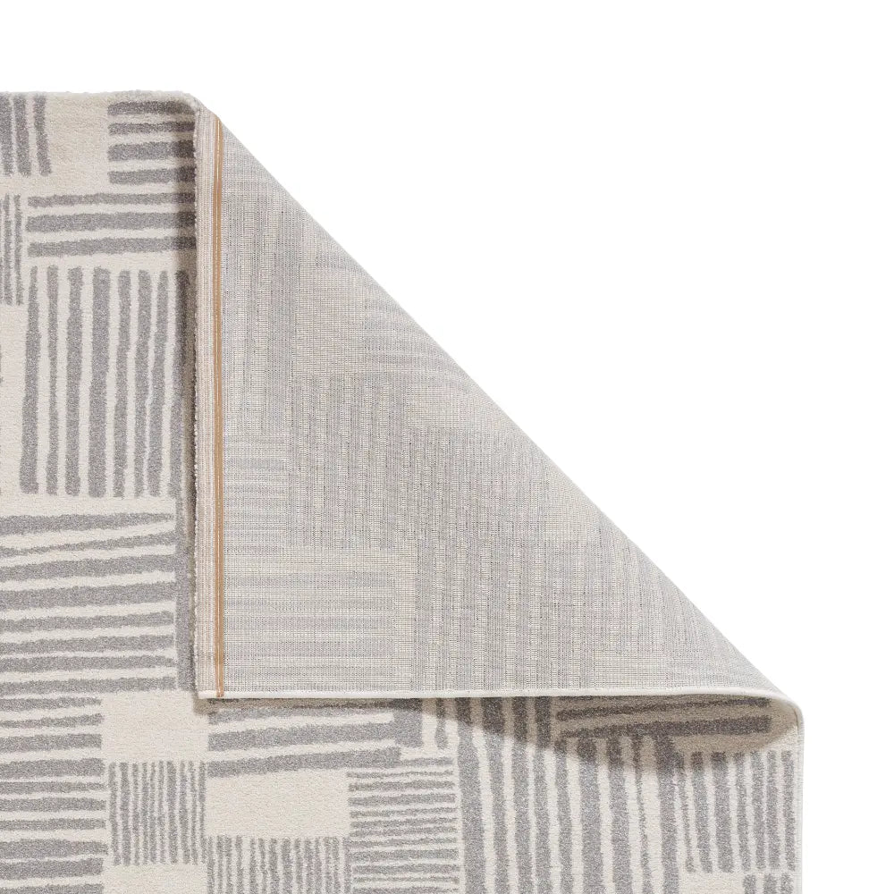 Catherine Lansfield Blocks Modern Abstract Rug Grey