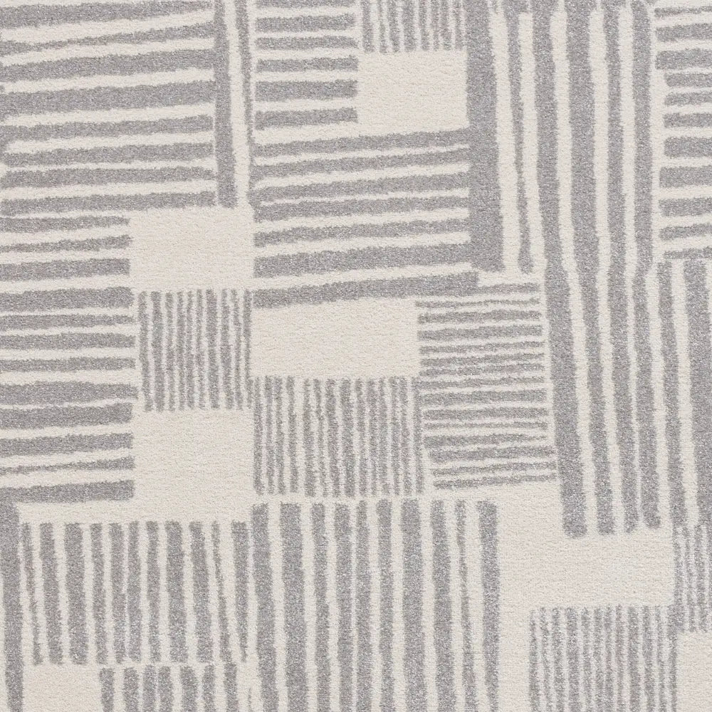 Catherine Lansfield Blocks Modern Abstract Rug Grey