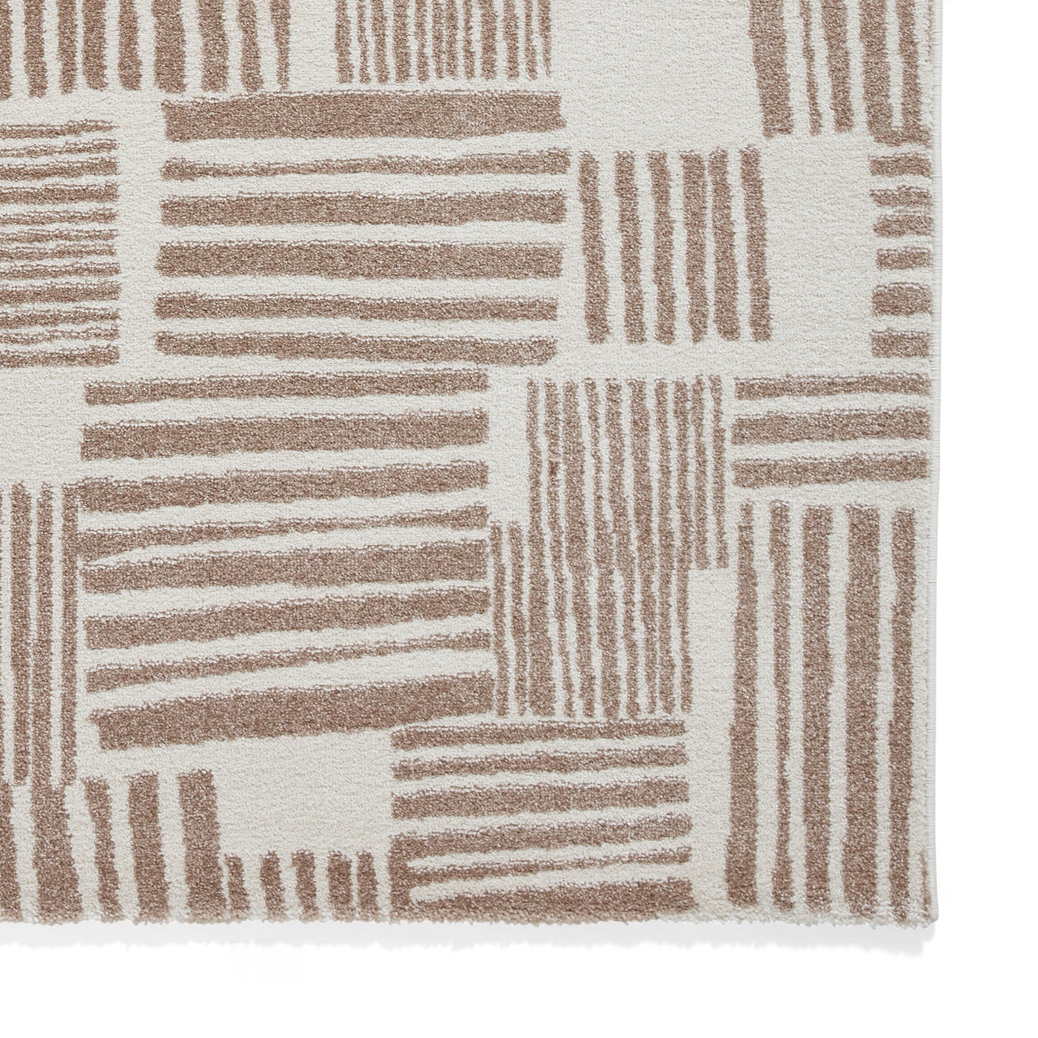 Catherine Lansfield Blocks Modern Abstract Rug Natural