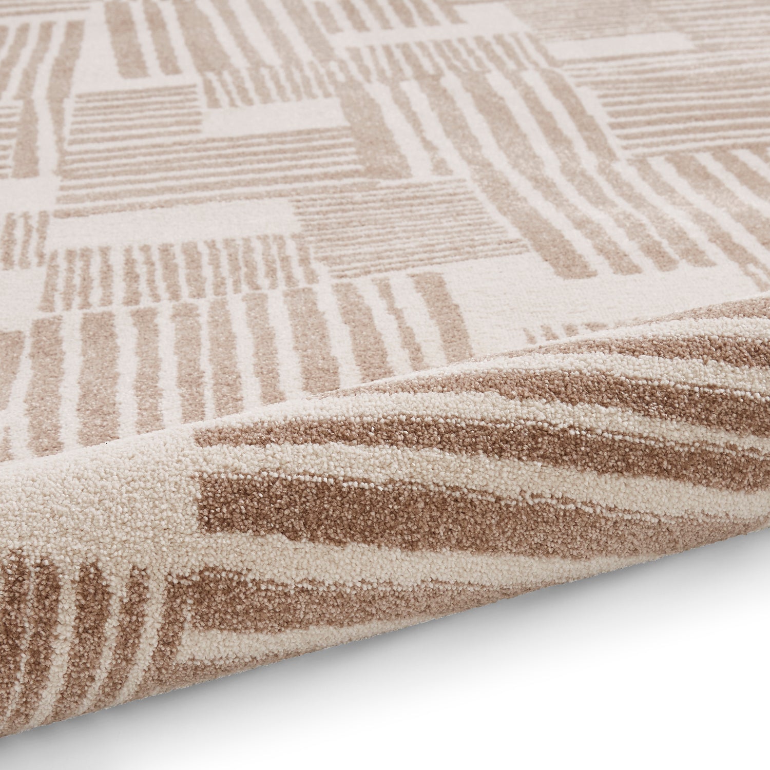 Catherine Lansfield Blocks Modern Abstract Rug Natural