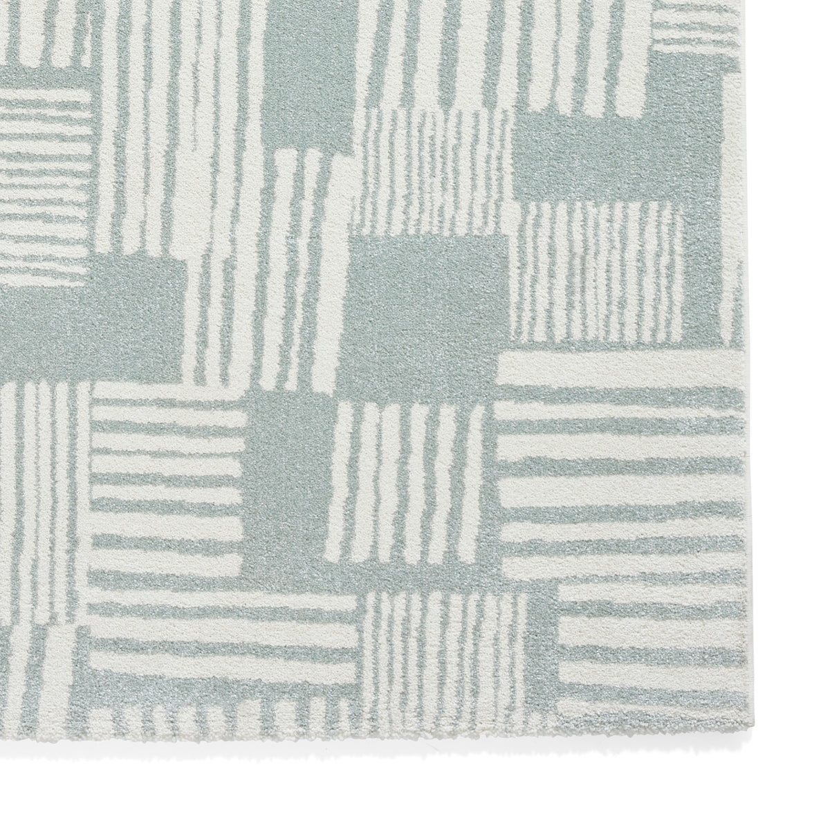 Catherine Lansfield Blocks Modern Abstract Rug Sage Green
